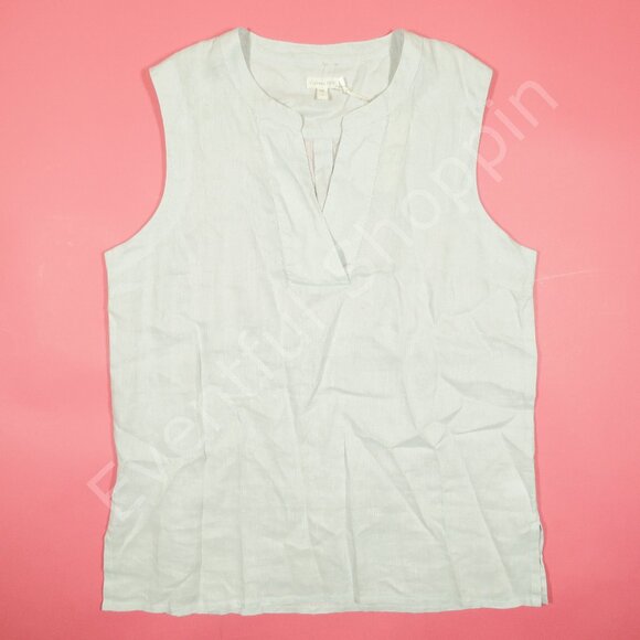 Garnet Hill Tank Top Womens 14 Light Blue New - Picture 2 of 5